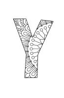 Alfabet mandala kleurplaat 25